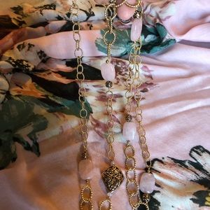 Barse bronze & rose quartz necklace.  Excellent condition